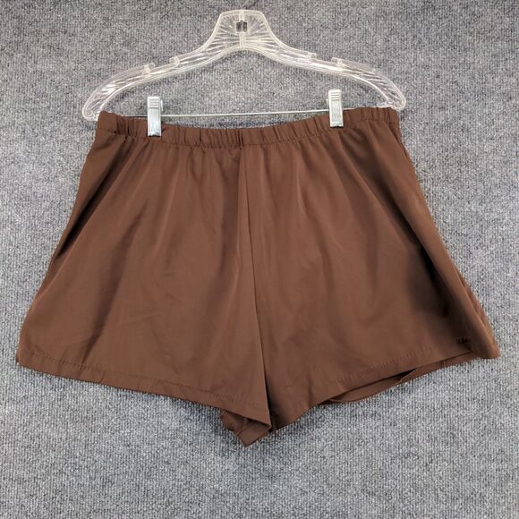Maxine Womens Shorts Brown Size 16 Pull On Actual 31x2 Elastic Waist - Picture 2 of 13